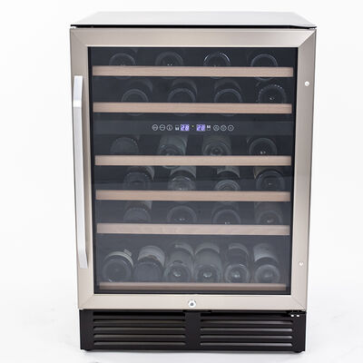 Avanti 24 in. Undercounter Wine Cooler with Dual Zones & 49 Bottle Capacity - Stainless Steel | WCR496DS