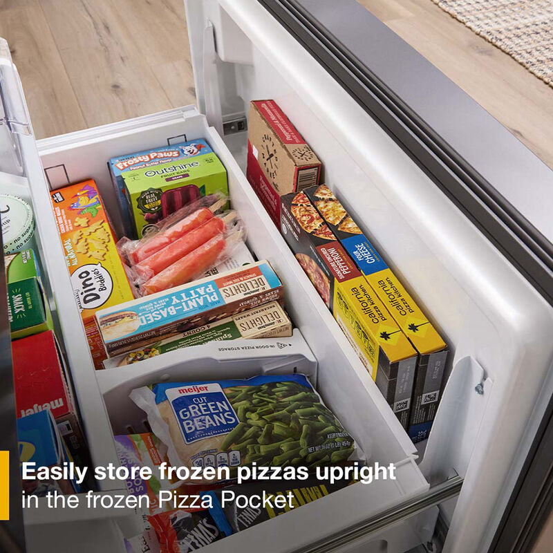 Whirlpool 36 in. 23.4 cu. ft. Counter Depth French Door Refrigerator with Ice & Water Dispenser - White, , hires