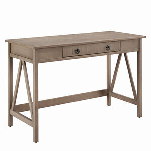 Terry Driftwood Computer Desk/Workcenter-Rustic Gray, , hires