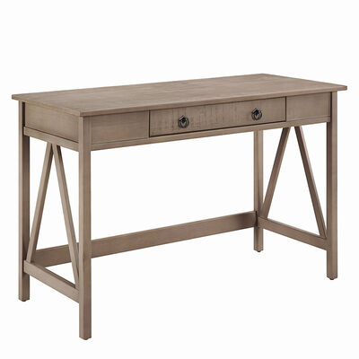 Terry Driftwood Computer Desk/Workcenter-Rustic Gray | PCR1587