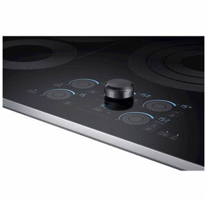 Samsung 36 in. 5-Burner Smart Electric Cooktop with Simmer Burner & Power Burner - Stainless Steel, Stainless Steel, hires