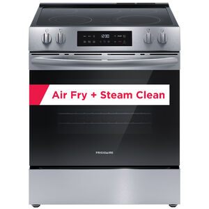 Frigidaire 30 in. 5.3 cu. ft. Air-Fry Standard Convection Electric Range with Smoothtop Burners - Stainless Steel, , hires