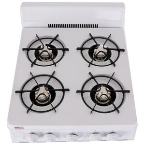 Premier 20 in. 2.4 cu. ft. Oven Freestanding Gas Range with 4 Open Burners - White on White, , hires