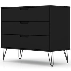 Manhattan Comfort Rockefeller Mid-Century Modern Dresser - Black, , hires