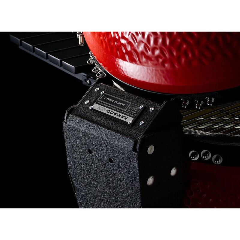 Kamado Joe Big Joe Series III 24 in. Single Rack Charcoal Smoker with Built-In Thermometer & Side Table - Red, , hires