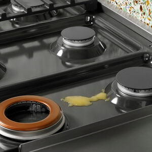 Cafe 48 in. 6-Burner Natural Gas Rangetop with Griddle, Simmer Burner & Power Burner - Stainless Steel, Stainless Steel, hires