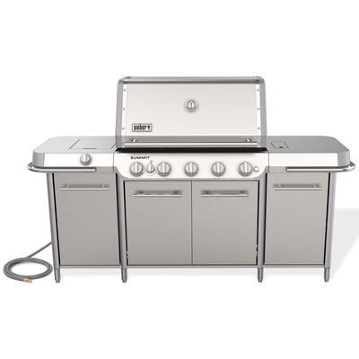 Weber Summit GC38 S Series 5-Burner Natural Gas Grill with Side Burner, Rotisserie & Smoker Box - Stainless Steel | 1500092