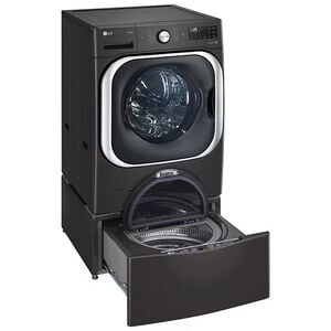 LG 29 in. 5.2 cu. ft. Smart Stackable Front Load Washer with Steam Wash Cycle - Black Steel, , hires