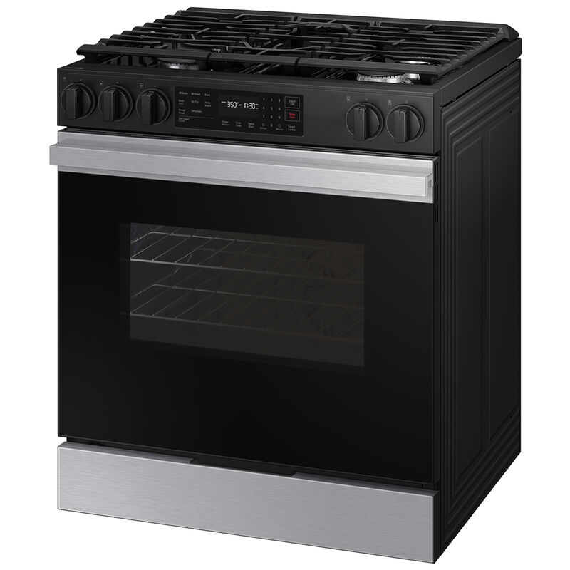 Samsung Bespoke 30 in. 6.0 cu. ft. Smart Oven Slide-In Natural Gas Range with 5 Sealed Burners - Stainless Steel, Stainless Steel, hires