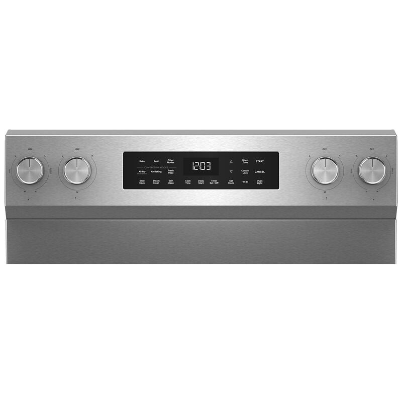 KitchenAid 30 in. 5.3 cu. ft. Smart Air-Fry True European Convection Electric Range with Radiant Burners - Stainless Steel with PrintShield Finish, , hires