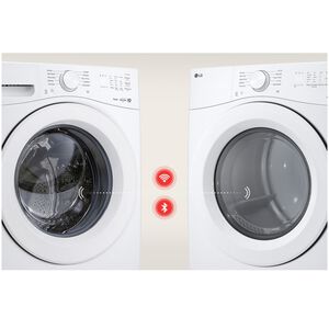 LG 27 in. 7.4 cu. ft. Smart Stackable Electric Dryer with Sensor Dry & AI Dry - White, , hires