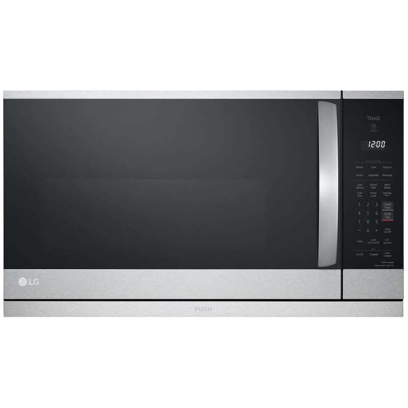 LG 30 in. 2.1 cu. ft. Over-the-Range Microwave with 10 Power Levels, 400 CFM & Sensor Cooking Controls - Print Proof Stainless Steel, PrintProof Stainless Steel, hires
