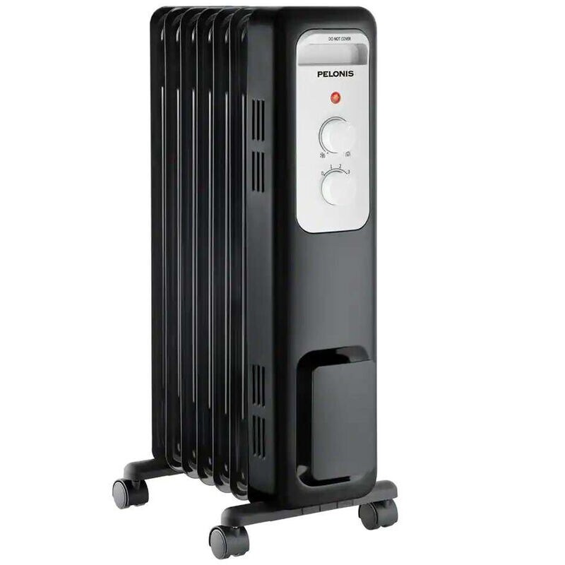 Midea 1500 W Radiant Space Heater with 3 Heat Settings & Overheat Safety Shut-Off - Black, , hires