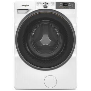 Whirlpool 27 in. 4.5 cu. ft. Smart Stackable Front Load Washer with FreshFlow Vent System, Sanitize & Steam Cycle - White, White, hires