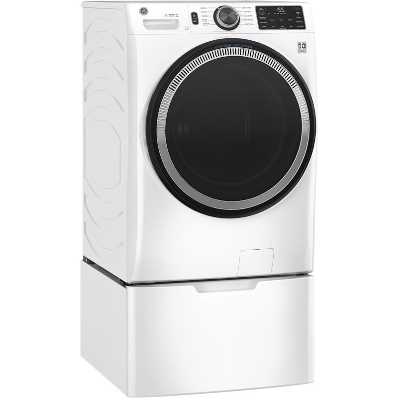 White ge top washer and dryer