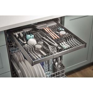 Whirlpool 24 in. Top Control Dishwasher with 47 dBa Sound Level & 3rd-Rack - Black, Black, hires