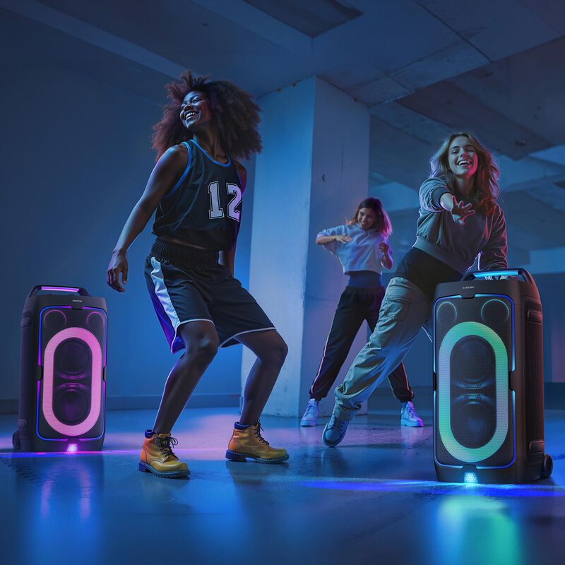 Samsung Sound Tower Portable Party Speaker with Built-in Battery - Black, , hires