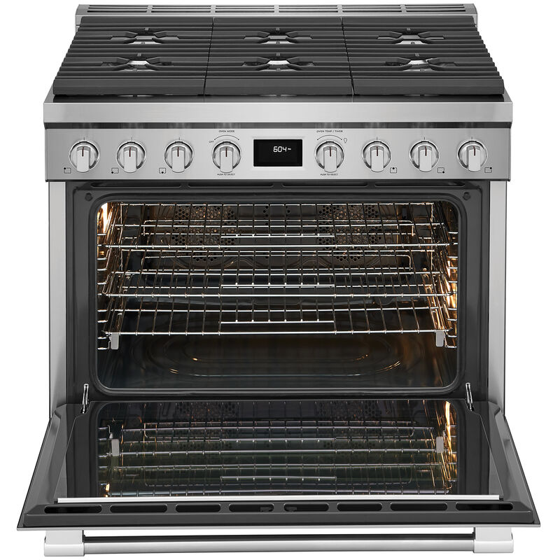 Frigidaire Professional 36 in. 4.4 cu. ft. Dual Convection Dual Fuel Range with 6 Sealed Burners - Stainless Steel, , hires