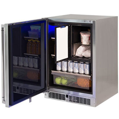Lynx 24 in. 4.9 cu. ft. Built-In Outdoor Undercounter Refrigerator - Stainless Steel | LM24REFCL