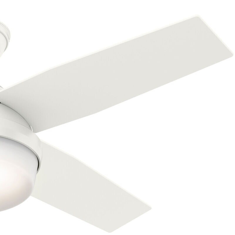 Hunter 44" Dempsey Ceiling Fan with LED Light Kit and Handheld Remote - Fresh White, , hires