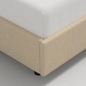 Skyline Furniture Linen Fabric Upholstered Queen Size Wingback Bed - Linen, , hires