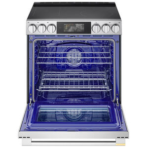 LG Signature 30 in. 6.3 cu. ft. Smart Air-Fry True European Convection Slide-in Electric Range with 4 Induction Burners & 1 Radiant Burner - PrintProof Stainless Steel, , hires