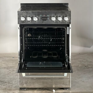 Avanti ELITE Series 24 in. 2.3 cu. ft. Standard Convection Electric Range with Smoothtop Burners - Stainless Steel (Open Box Good Condition), , hires