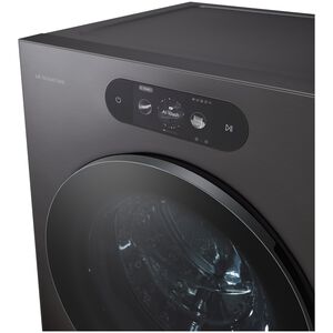LG 29 in. 5.8 cu. ft. Smart Stackable Front Load Washer with Built-In Intelligence, TurboWash 360, EZ Dispense, Sanitize & Steam Cycle - Brushed Black Steel, , hires