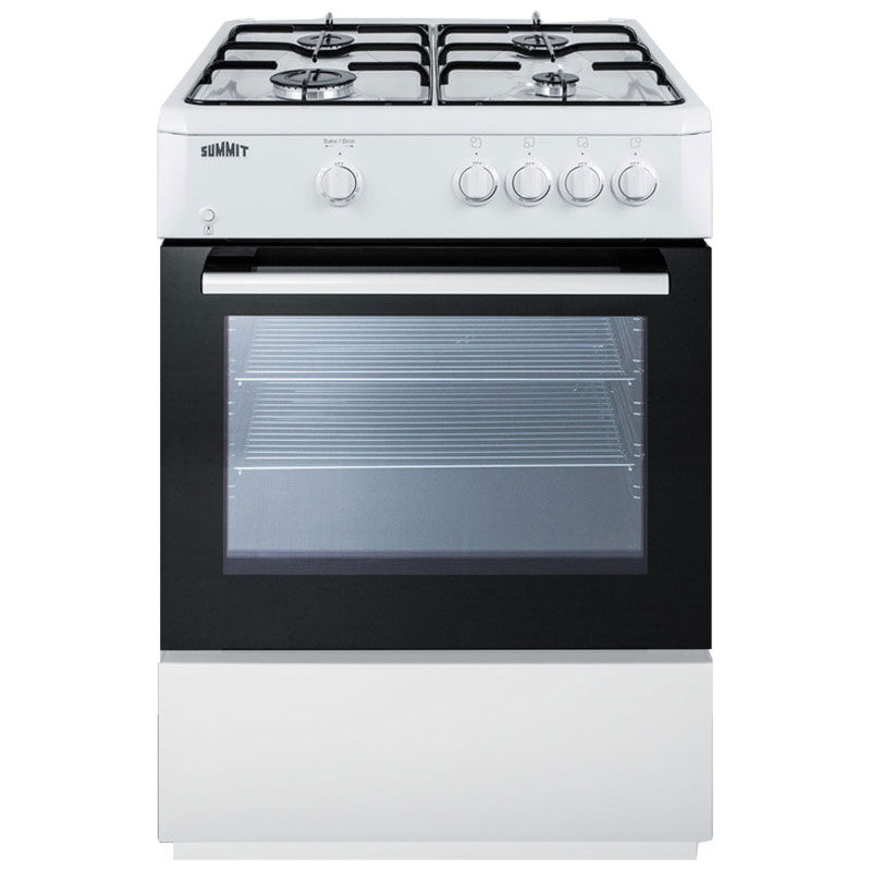 Summit 24 in. 2.5 cu. ft. Oven Slide-In Gas Range with 4 Sealed Burners - White, , hires