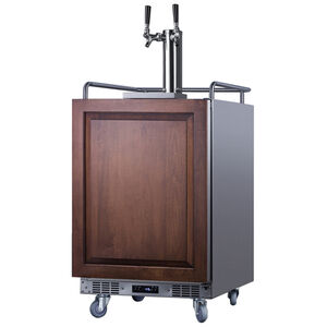Summit 24 in. 5.6 cu. ft. Beer Dispenser with 2 Taps, Digital Controls & Digital Thermostat - Custom Panel Ready, , hires
