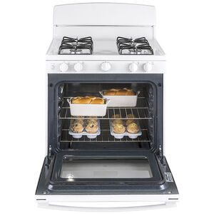 GE 30 in. 4.8 cu. ft. Gas Range with 4 Sealed Burners - White, White, hires