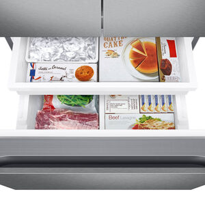 Samsung 30 in. 22 cu. ft. Smart French Door Refrigerator with Water Dispenser - Fingerprint Resistant Stainless Steel, Fingerprint Resistant Stainless, hires