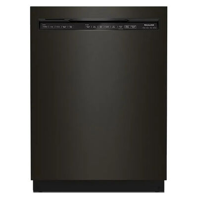 KitchenAid 24 in. Built-In Dishwasher with Front Control, 39 dBA Sound Level, 13 Place Settings, 5 Wash Cycles & Sanitize Cycle - Black Stainless | KDFE204KBS
