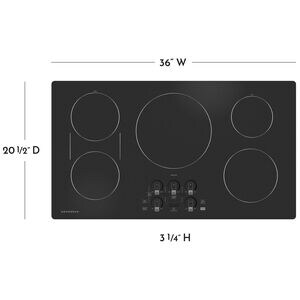 Monogram 36 in. 5-Burner Smart Induction Cooktop with Power Burner - Black, , hires