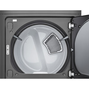 LG 27 in. 7.3 cu. ft. Electric Dryer with FlowSense Duct Clogging Indicator, LoDecibel Quiet Operation & Sensor Dry - Monochrome Gray, Monochrome Gray, hires
