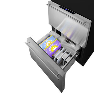 Summit 24 in. 3.7 cu. ft. Built-in Outdoor Frost Free Double Freezer Drawers - Stainless Steel/Panel Ready, , hires