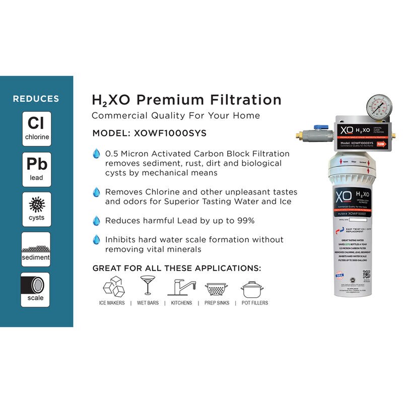 XO Single Stage In-Line Drinking Water Filtration System, , hires