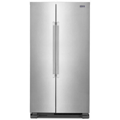 Maytag 36 in. 24.9 cu. ft. Side-by-Side Refrigerator - Stainless Steel | MSS25N4MKZ
