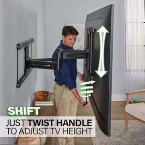 Sanus Systems Advanced Full-Motion 4D + Shift TV Wall Mount for TVs 42"-90" - Black, , hires