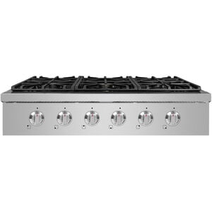 NXR Pro-Style 36 in. 6-Burner Natural Gas Rangetop with Simmer Burner & Power Burner - Stainless Steel, , hires