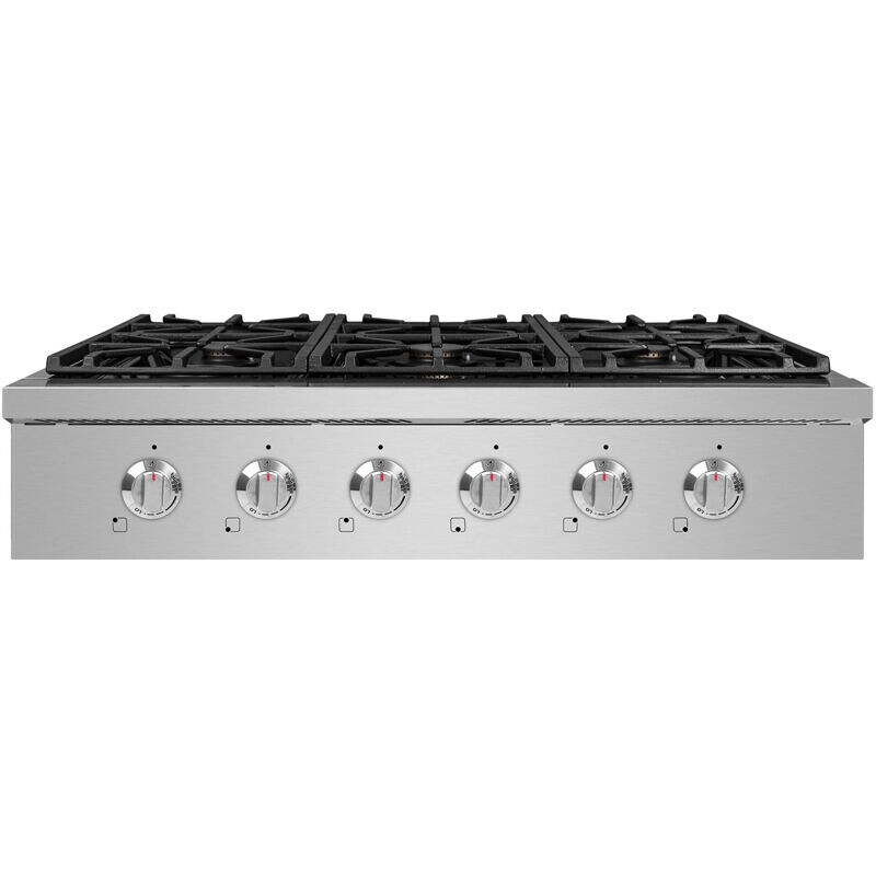 NXR Pro-Style 36 in. 6-Burner Natural Gas Rangetop with Simmer Burner & Power Burner - Stainless Steel, , hires