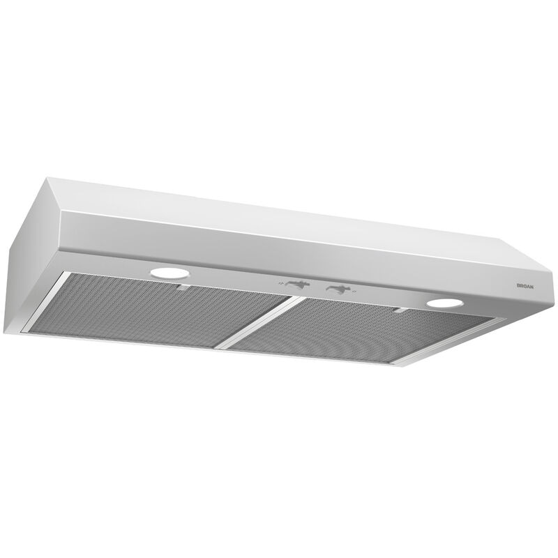 Broan Glacier BCSD1 Series 24 in. Standard Style Range Hood with 2 Speed Settings, 300 CFM, Convertible Venting & 2 Halogen Lights - White, , hires