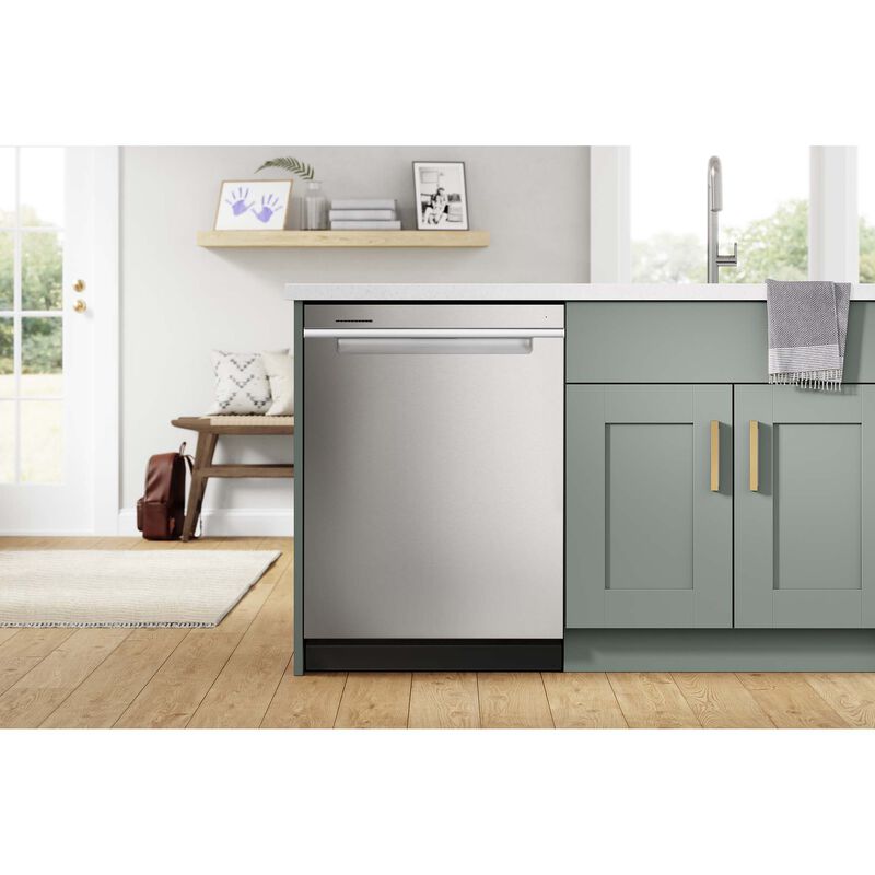 Whirlpool 24 in. Top Control Dishwasher with 47 dBa Sound Level, 3rd-Rack & Pocket - Fingerprint Resistant Stainless, , hires