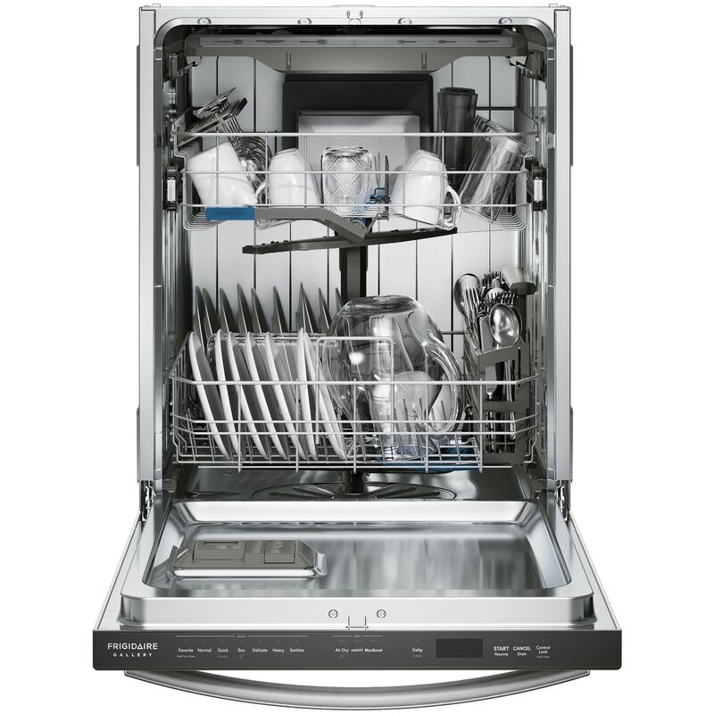 Frigidaire Gallery 24 in. Top Control Dishwasher with 45 dBA Sound Level & 3rd Rack - Stainless Steel, , hires