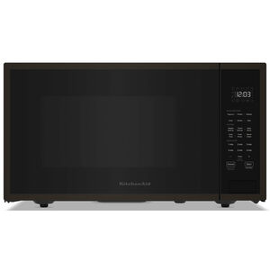 KitchenAid 25 in. 2.2 cu. ft. Countertop Microwave with 10 Power Levels & Sensor Cooking Controls - Black Stainless Steel with PrintShield Finish, Black Stainless Steel with PrintShield Finish, hires