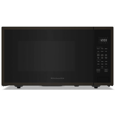 KitchenAid 25 in. 2.2 cu. ft. Countertop Microwave with 10 Power Levels & Sensor Cooking Controls - Black Stainless Steel with PrintShield Finish | KMCS324PBS