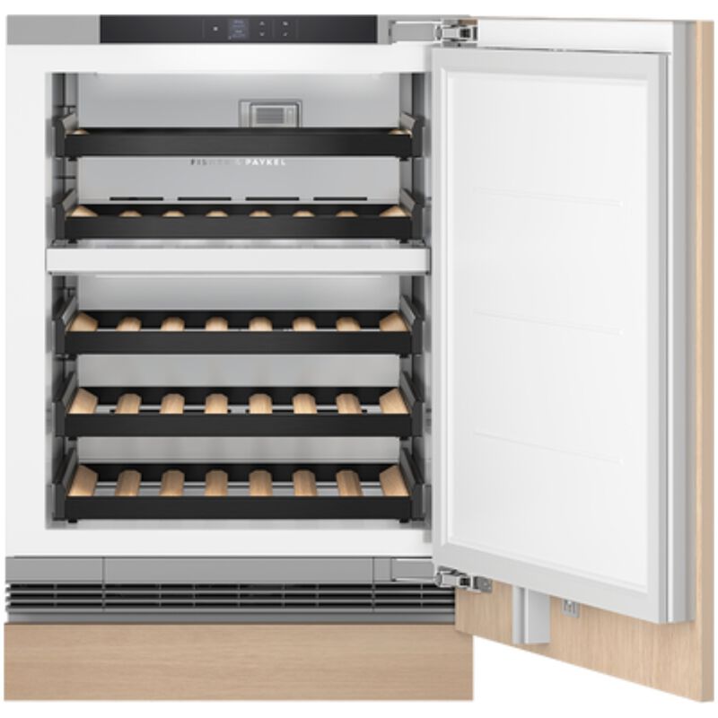 Fisher & Paykel Series 9 24 in. Undercounter Smart Wine Cooler with Wood Racks, Dual Temperature Zones & 35-Bottle Capacity - Custom Panel Ready, , hires