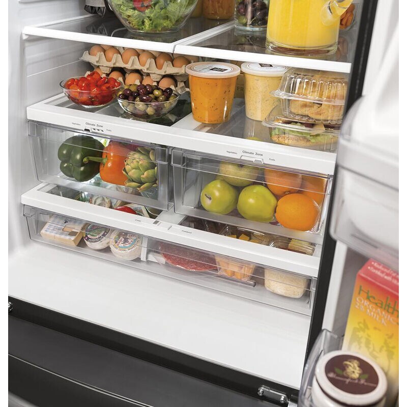 GE 33 in. 23.6 cu. ft. French Door Refrigerator with Ice & Water Dispenser - Fingerprint Resistant Stainless, Fingerprint Resistant Stainless, hires