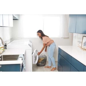 Speed Queen DF7 27 in. 7.0 cu. ft. Electric Dryer with Pet Plus Cycle, Sensor Dry, Sanitize & Steam Cycle - White, White, hires