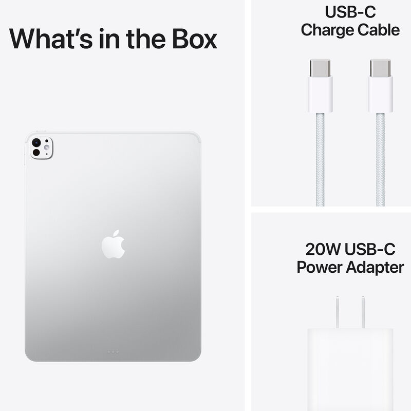 Apple 13 in. iPad Pro (2025 Release) with Wifi-Only, M5, 512 GB Storage, Apple Intelligence & 10Hrs. of Battery Life - Silver, , hires
